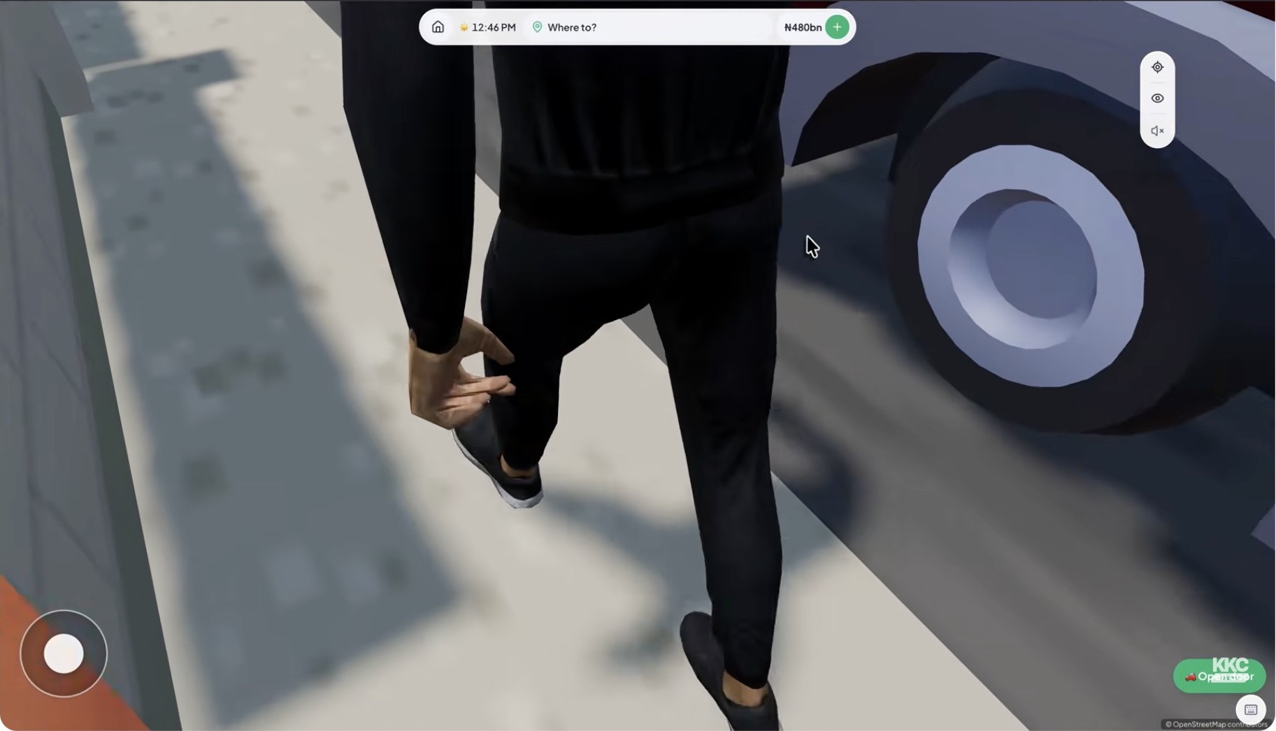 LagosLife Open door interaction beside a parked car in KKC Games’ video